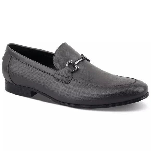 Alfani | Shoes | Alfani Mens Otis Embossed Gray Bit Loafers  display picture 3